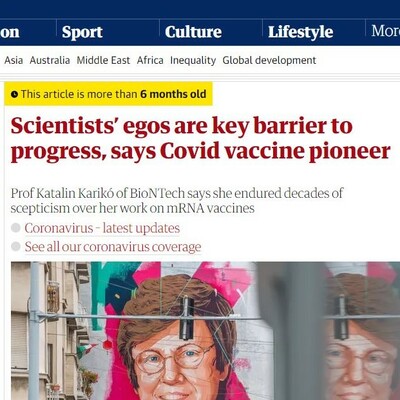 Scientists’ egos are key barrier to progress, says Covid vaccine pioneer Prof. Katalin Karikó